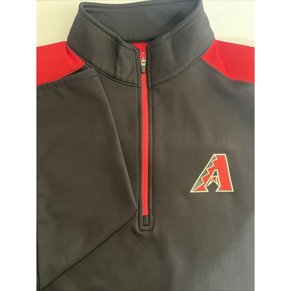 Arizona Diamondbacks MLB 1/4-Zip Fleece‎ Lined Mock Neck Pullover Unisex S Small